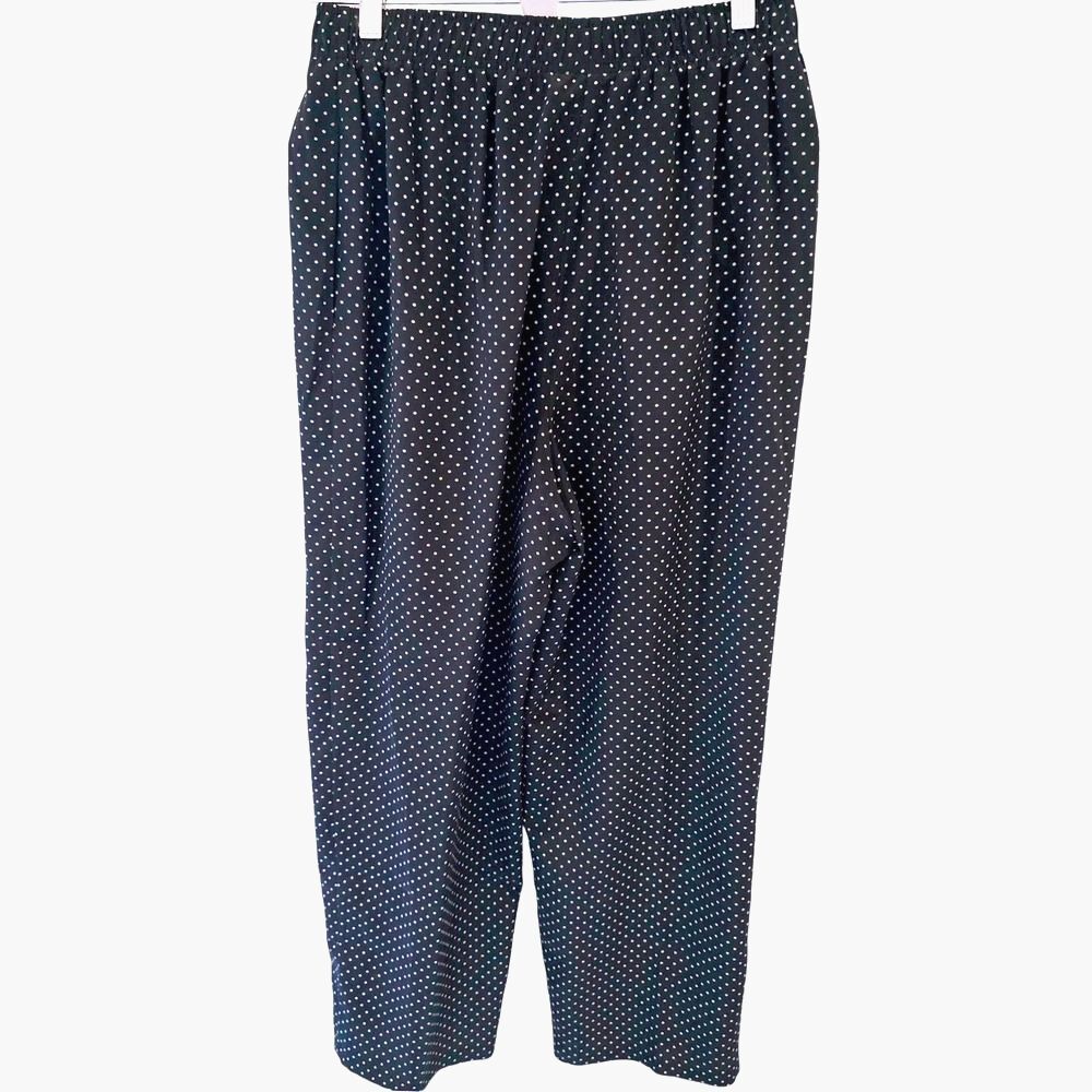 Vtg 90s Counterparts Polka Dot Pants Womens M High Rise Straight Leg Office Y2K